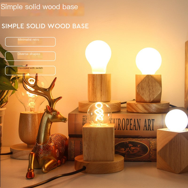 Cozy Glow Wooden Night Lamp Base