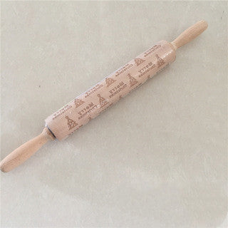 Holiday Cookie Carver Rolling Pin