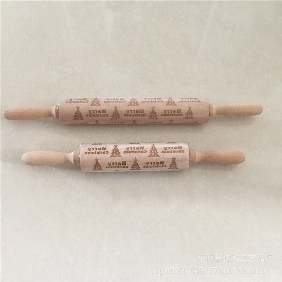 Holiday Cookie Carver Rolling Pin