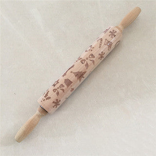 Holiday Cookie Carver Rolling Pin