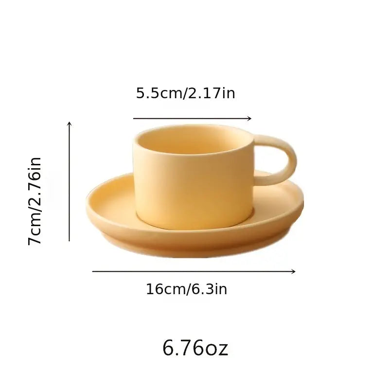 Elegant Tulip Ceramic Cup Set, 200ml