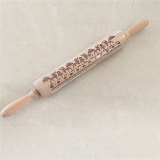 Holiday Cookie Carver Rolling Pin