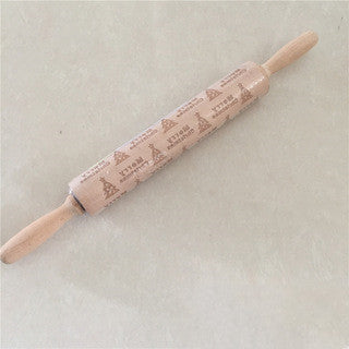 Holiday Cookie Carver Rolling Pin