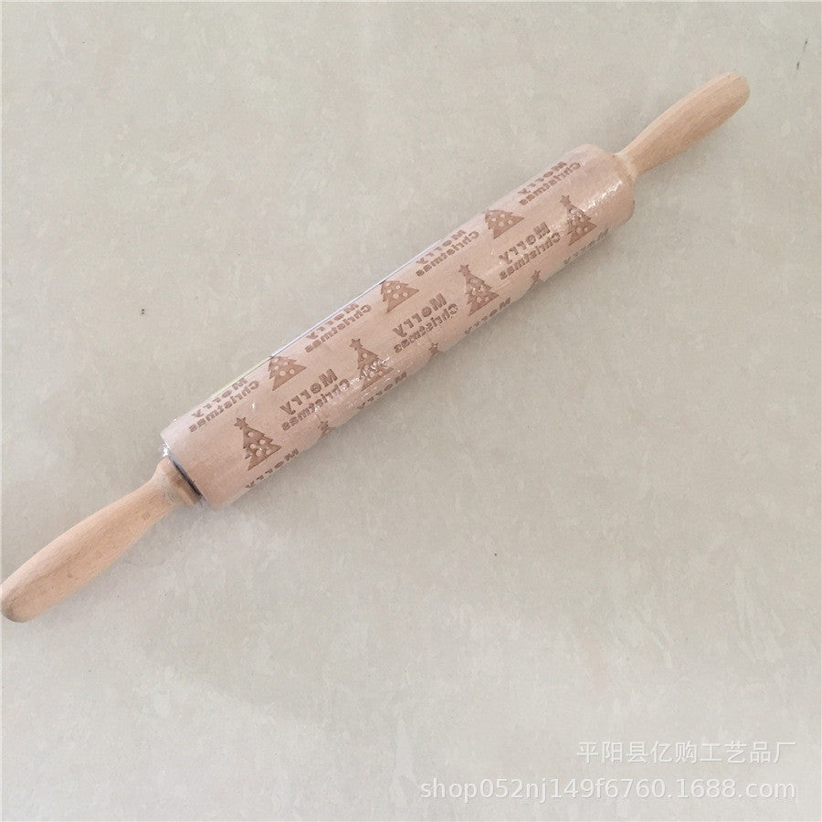 Holiday Cookie Carver Rolling Pin