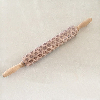 Holiday Cookie Carver Rolling Pin