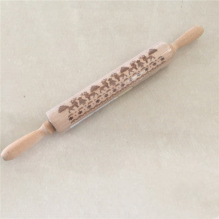 Holiday Cookie Carver Rolling Pin