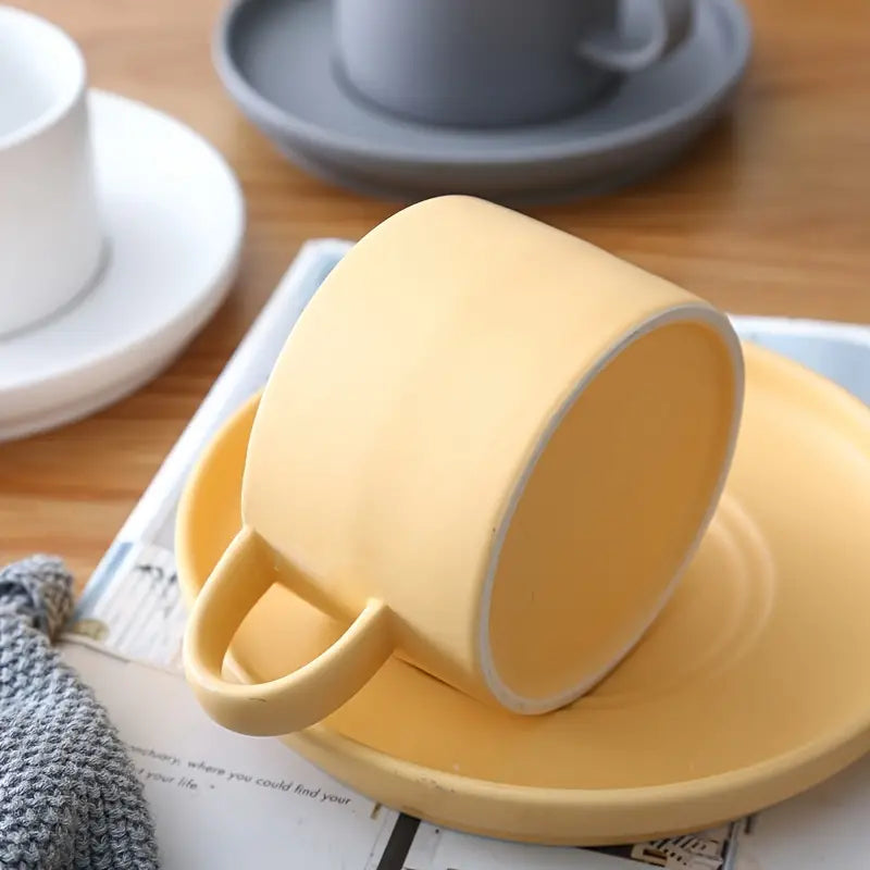 Elegant Tulip Ceramic Cup Set, 200ml