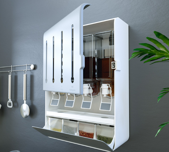 Kitchen Magic Wall-Mounted Condiment Dispenser